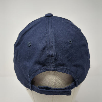 MV Strapback Hat Blue One Size Adjustable Embroidered Outdoor Cap