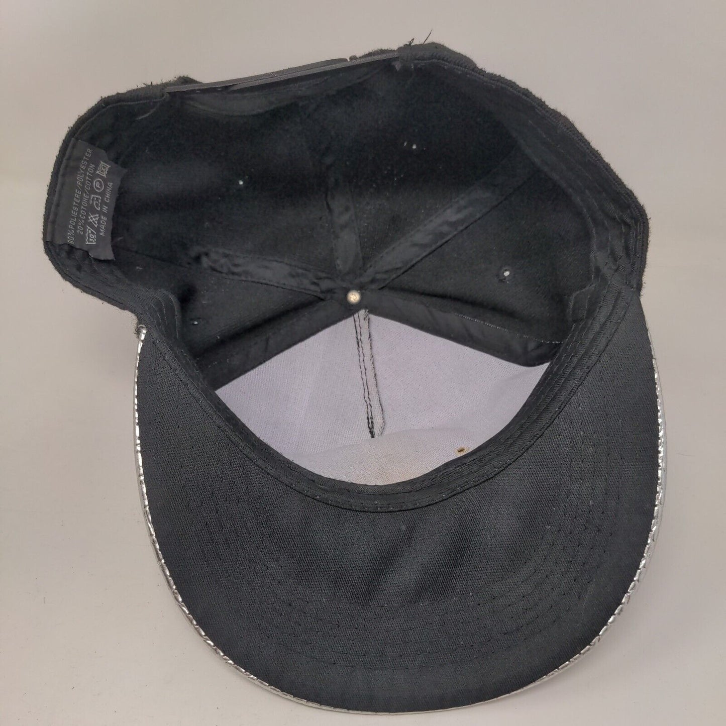 Sports Cap Snapback Hat Black One Size Adjustable Colorblock Damplush