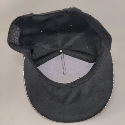 Sports Cap Snapback Hat Black One Size Adjustable Colorblock Damplush