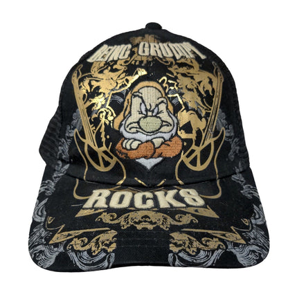 Being Grumpy Rocks Snapback Mesh Back Trucker Hat Black Adult Disney