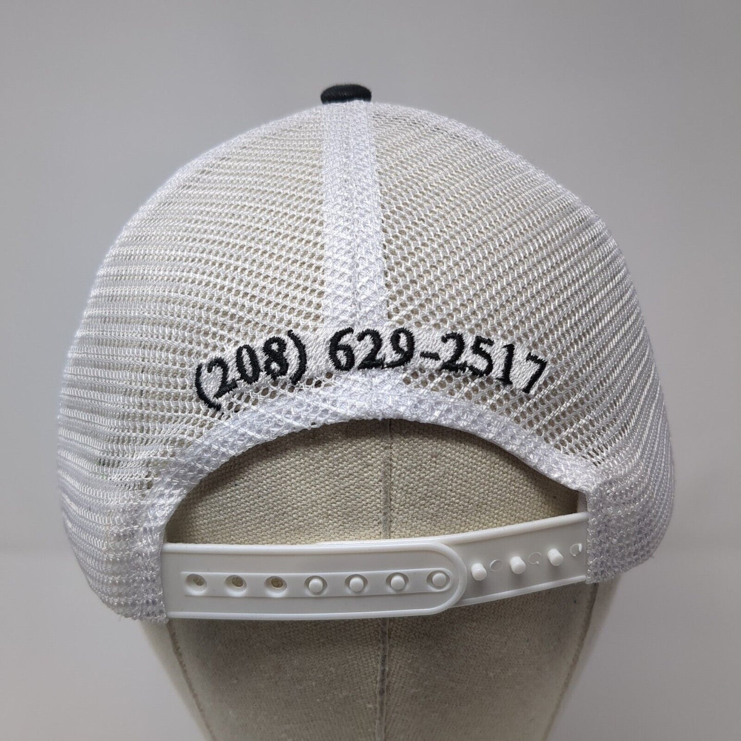 Double Trouble Bail Bonds Snapback Mesh Back Trucker Hat Black One Size