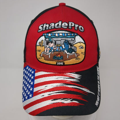 ShadePro Strapback Hat Multi One Size Adjustable ShurGrip USA Flag