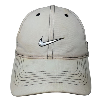 Nike Swoosh Cambridge Golf Club Strapback Hat White OSFM Adjustable