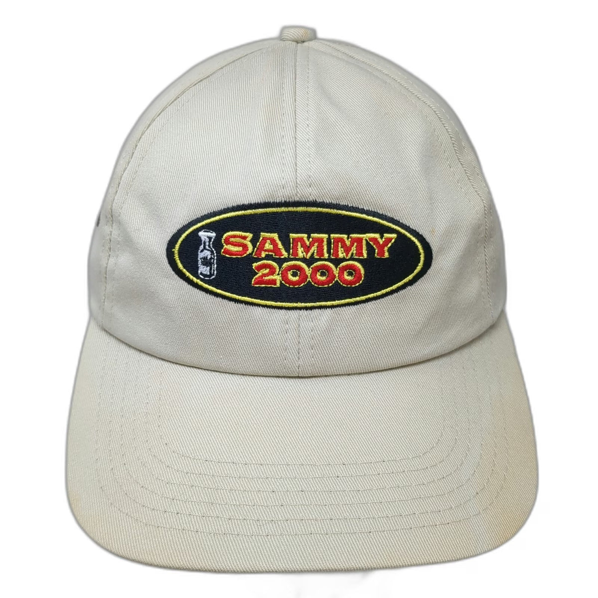 K-Products Sammy 2000 Milk Bottle Baseball Cap Beige OS Hat Made USA Vintage