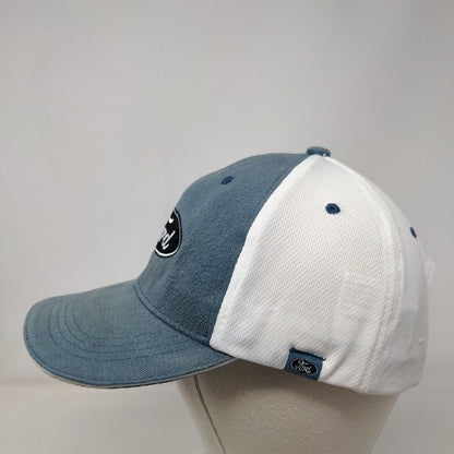 Ford Strapback Hat Blue One Size Adjustable Embroidered Vented Holes 6 Panel