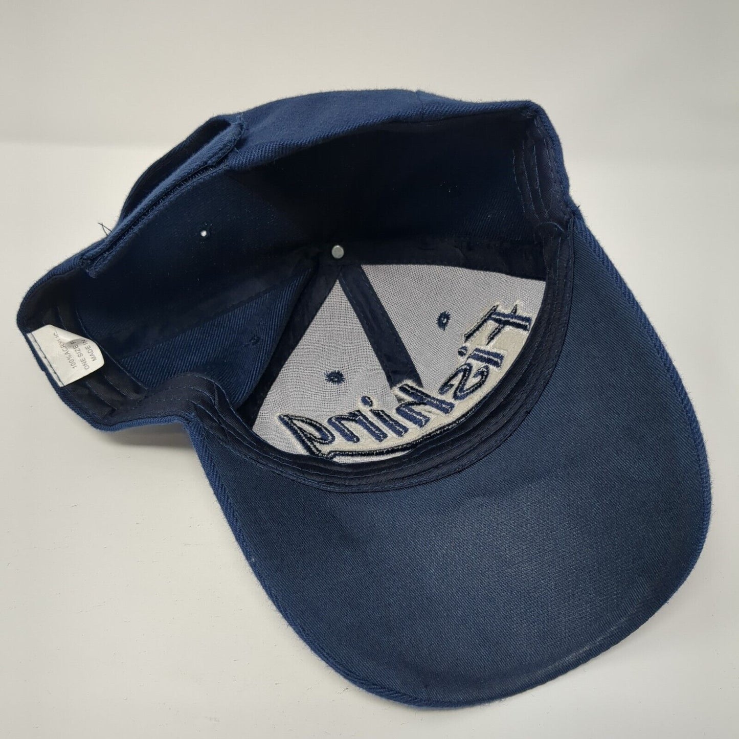 Fishing Strapback Hat Blue One Size Adjustable Embroidered 6 Panel