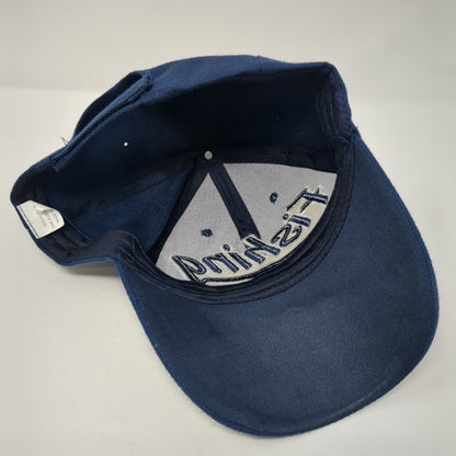Fishing Strapback Hat Blue One Size Adjustable Embroidered 6 Panel
