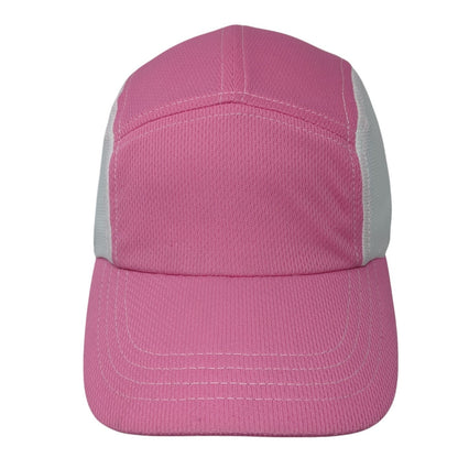Headsweats 5 Panel Cap Pink One Size Adjustable Lightweight Embroidered