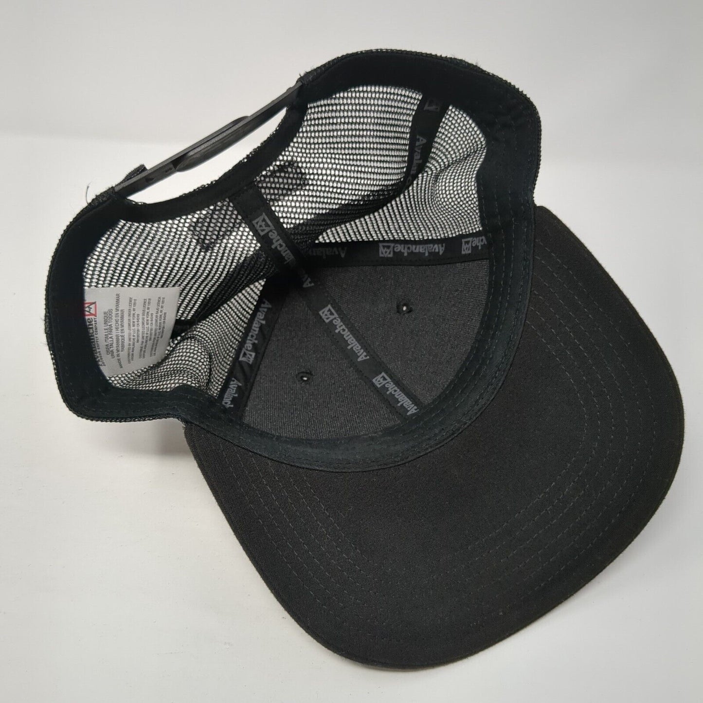 Avalanche Trail Supplies Snapback Trucker Hat Black One Size Mesh Back