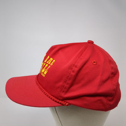 Boda's Bar & Grill Hollister Idaho Snapback Hat Red OS Adjustable Rope Otto