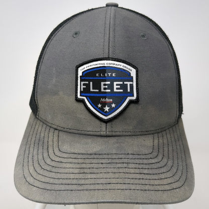Richardson Trucker Hat Gray OSFM Elite Fleet Melton Driver Mesh Back Snapback