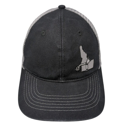 Idaho Snapback Mesh Back Trucker Hat Black One Size Colorblock 6 Panel