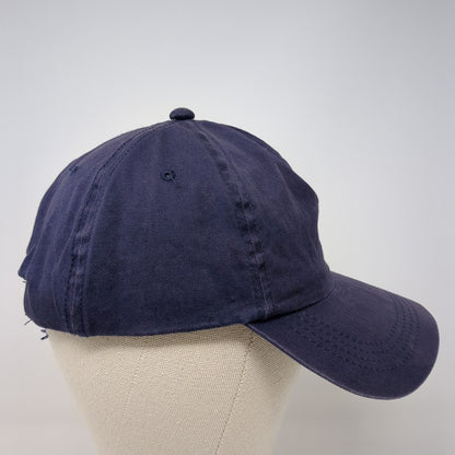 Outdoor Cap Slideback Hat Blue One Size Adjustable Vented Holes 6 Panel Blank