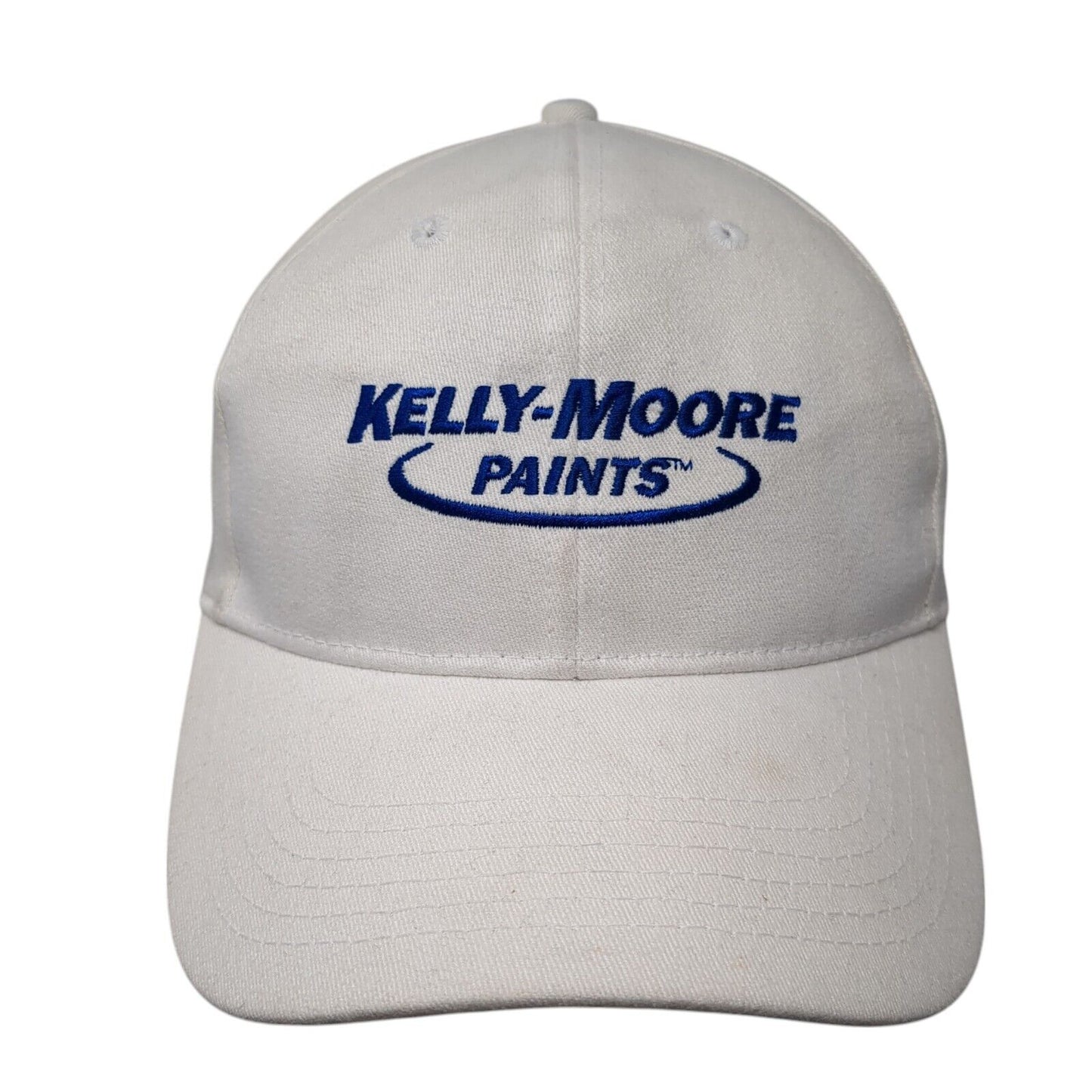 Kelly-Moore Paints Slideback Hat White One Size Adjustable Embroidered