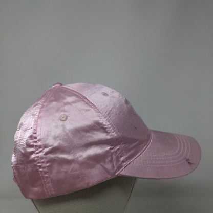 Unbranded Strapback Hat Pink One Size Adjustable Satin 6 Panel Blank