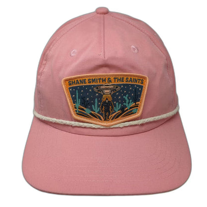 Shane Smith & The Saints Pink Trucker Rope Hat Snapback OS Bigfoot UFO Patch