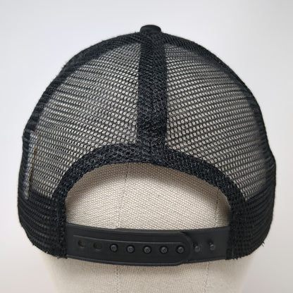 dkps Trucker Hat Black One Size Mesh Snapback Foam Fish School Graphic Polyester