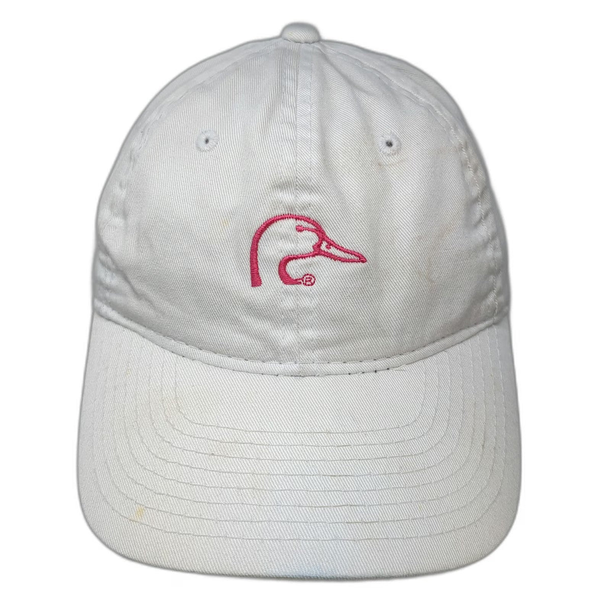 Ducks Unlimited Baseball Cap White Pink One Size Strapback Embroidered Logo Hat