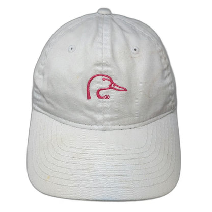 Ducks Unlimited Baseball Cap White Pink One Size Strapback Embroidered Logo Hat