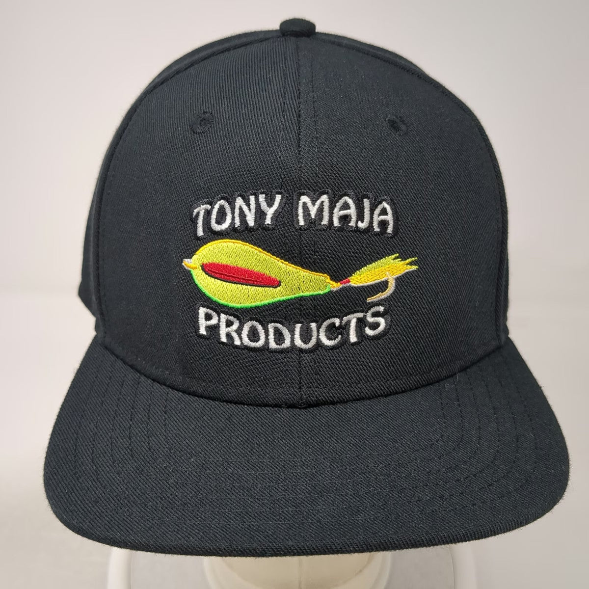 Outdoor Cap Snapback Black One Size Hat Tony Maja Products Fishing Flat Brim