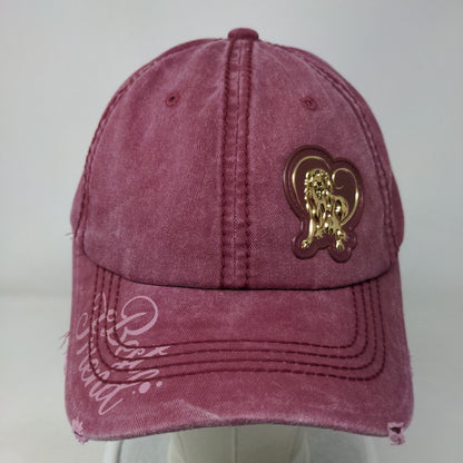 Best Friend Slideback Hat Red One Size Adjustable Patch Logo Pit Bull Distressed