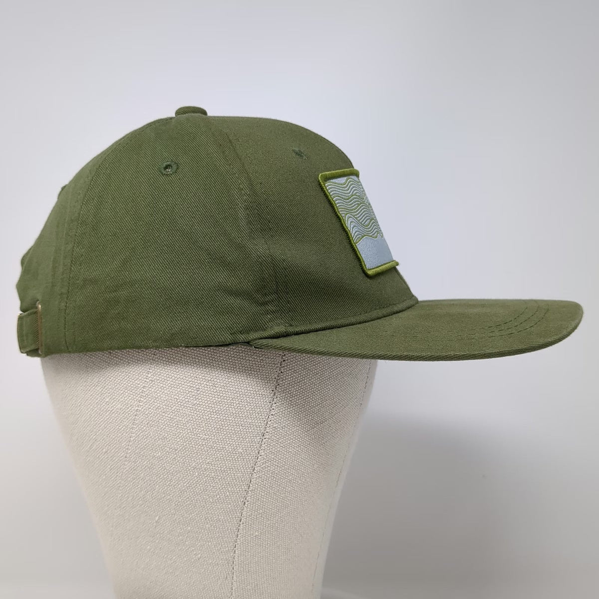 Maverik Mountain Waves Patch Green Baseball Cap One Size Slideback Cotton Hat