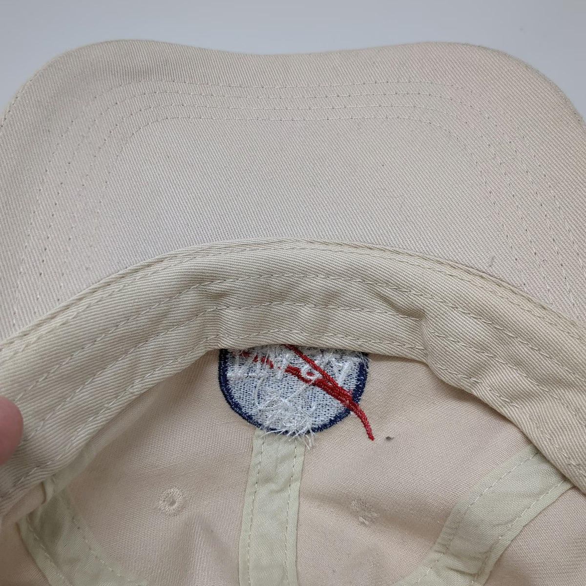 Prairie Mountain NASA Baseball Cap Beige One Size Slideback Cotton Meatball Hat