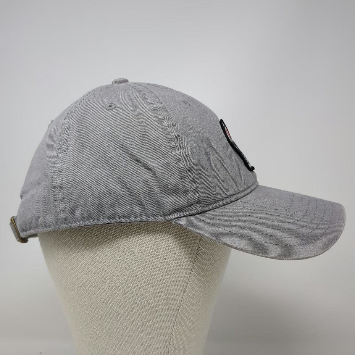 Anvil Baseball Cap Gray Black Red One Size TSheets Summer Camp Hat