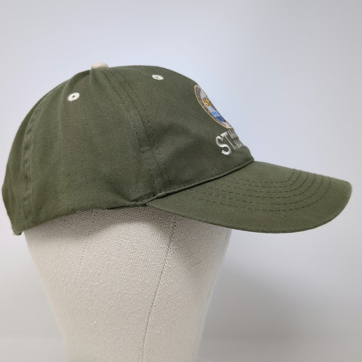 Green Baseball Cap One Size St. Maarten Martin Tropical Palm Tree Strapback Hat