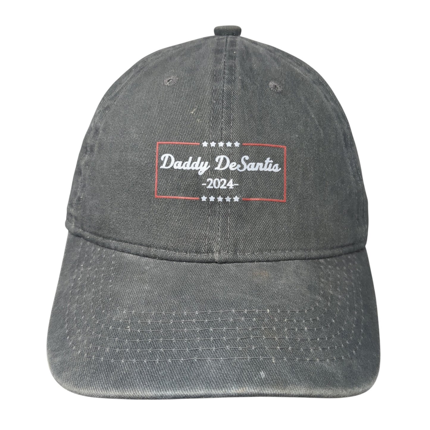 Daddy DeSantis 2024 Slideback Hat Gray One Size Adjustable Vent Holes