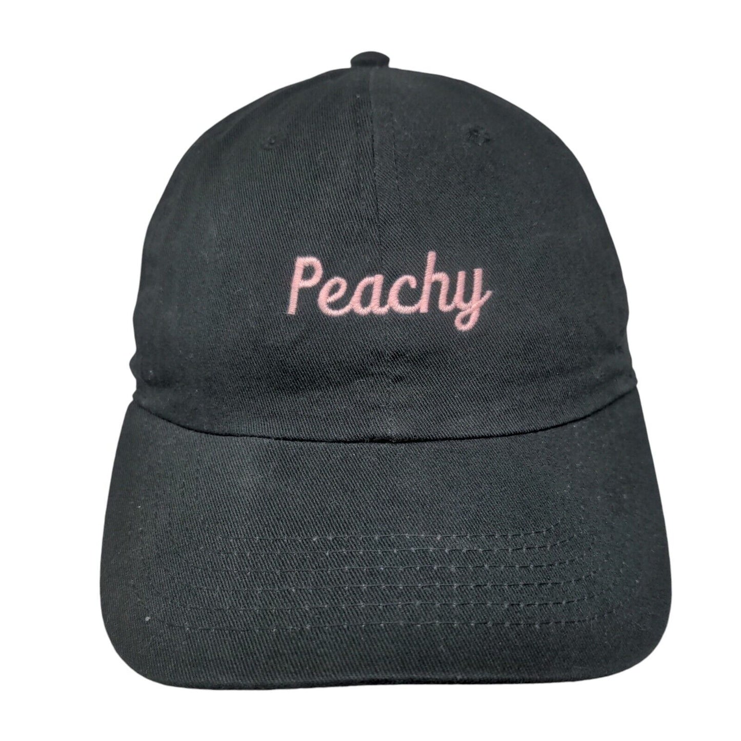 Peachy Slideback Hat Black OSFA Embroidered J. Galt 44 Newhattan