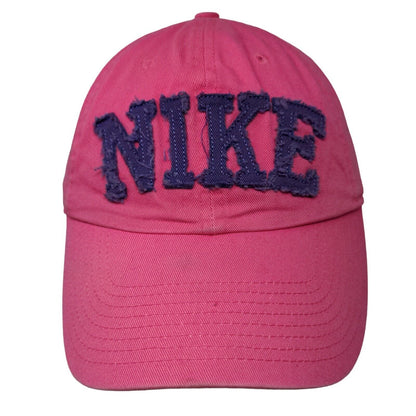 Nike Slideback Hat Pink OSFA Adjustable Patch Logo Vented Holes Cotton