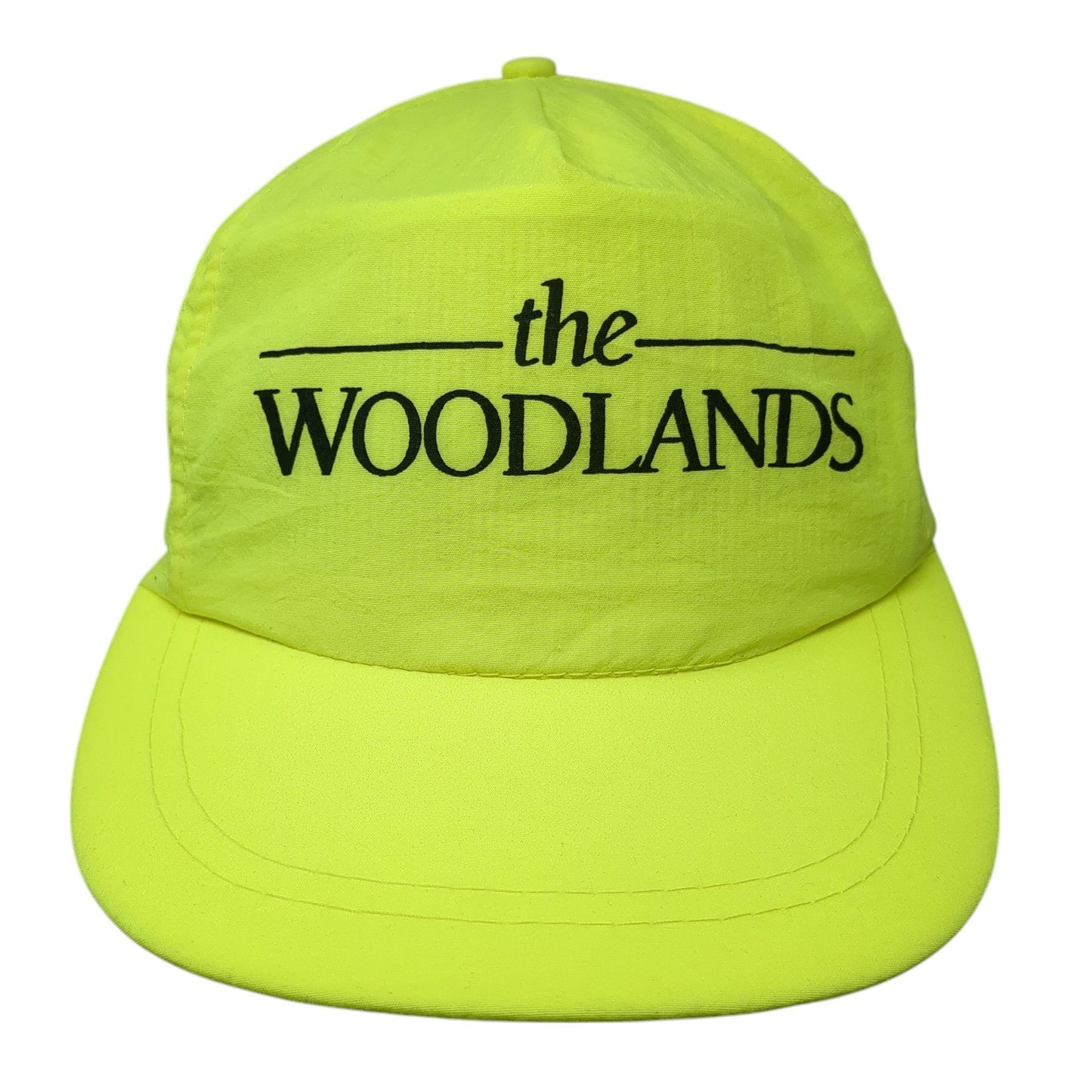 The Woodlands Snapback Hat Green One Size Adjustable Lightweight Nylon
