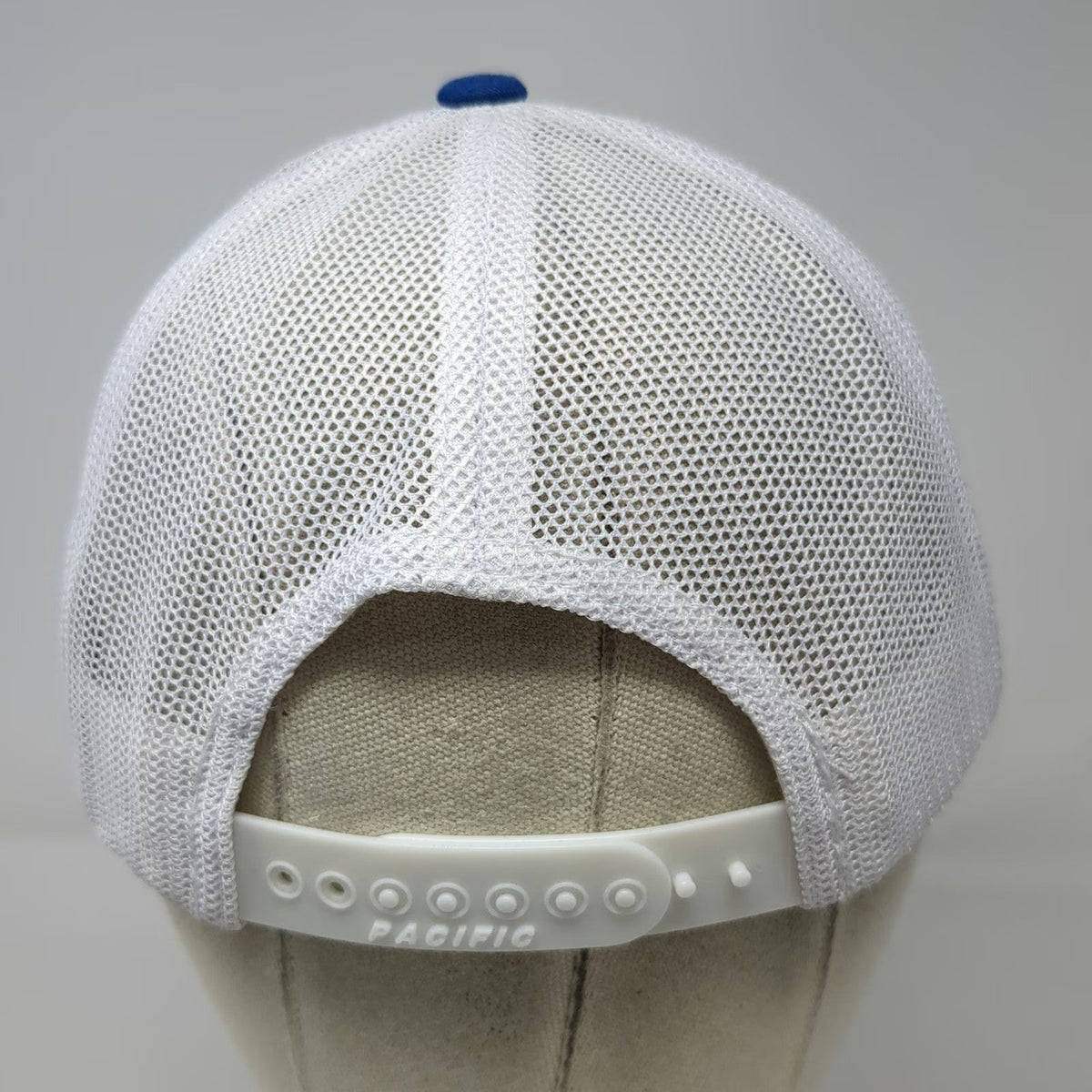 Pacific Headwear Trucker Hat Blue White One Size Hashtag Logo Mesh Snapback