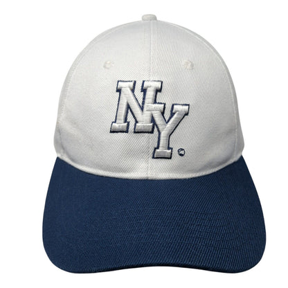 NY Strapback Hat White One Size Adjustable Embroidered Colorblock