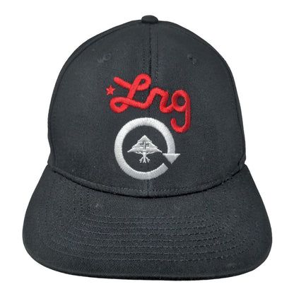 LRG Lifted Research Group Snapback Hat Black OSFM Adjustable Embroidered 6 Panel