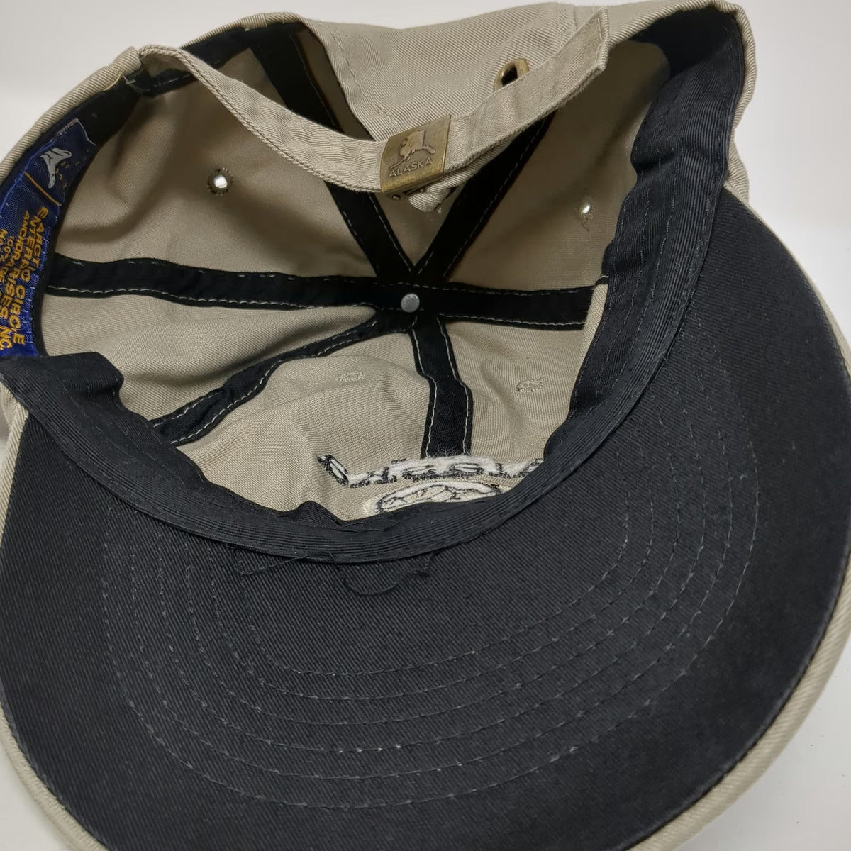 Arctic Circle Enterprises Hike Alaska Mountain Logo Beige Baseball Cap One Size
