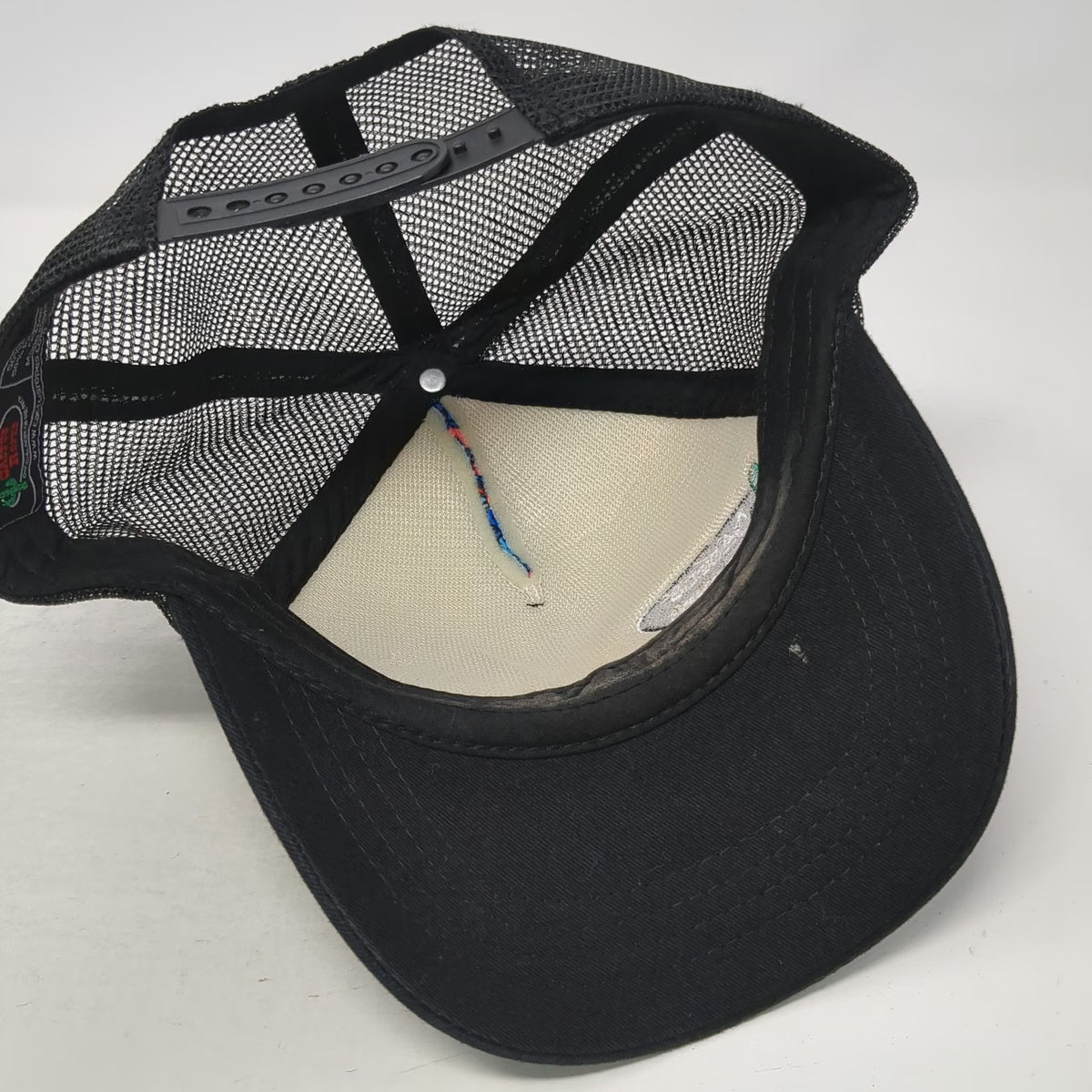 Cactus Ropes Trucker Hat Black Blue Orange One Size Mesh Geometric Pattern