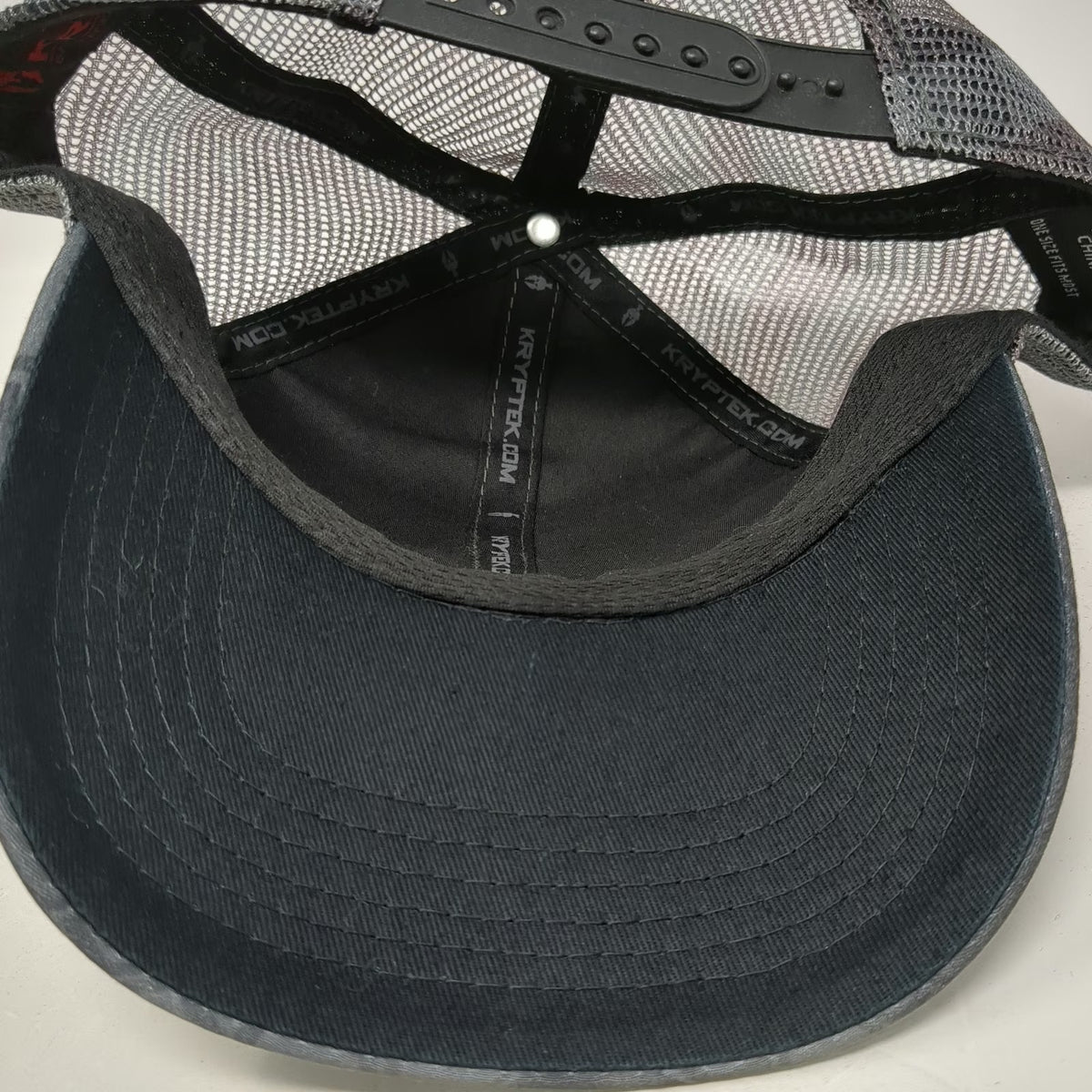 Kryptek Trucker Hat Gray One Size Typhon Camo Spartan Helmet Snapback Mesh