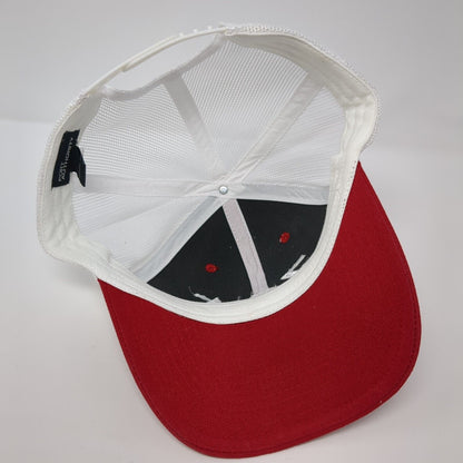 ZOA Energy Snapback Trucker Hat Red One Size Adjustable Mesh Back Port Authority