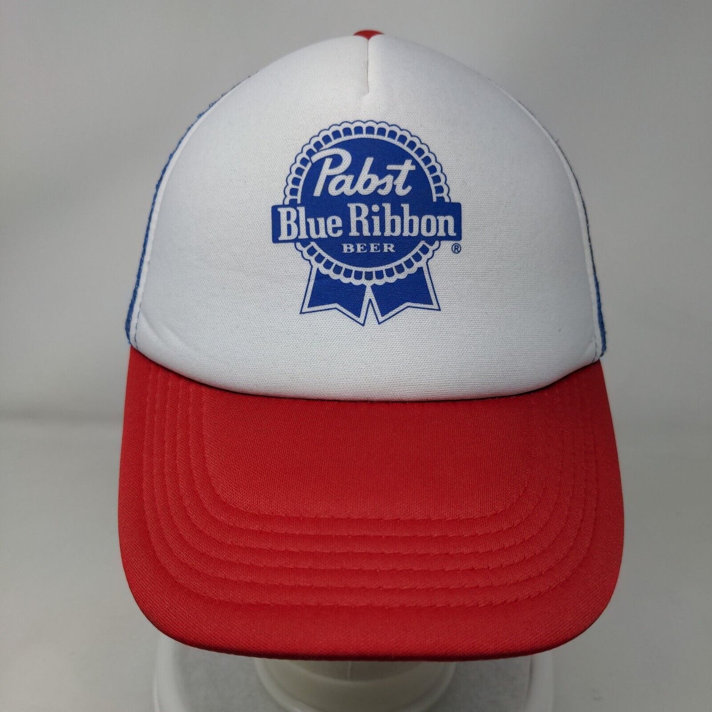 Pabst Blue Ribbon Snapback Mesh Back Trucker Hat Multi One Size Colorblock