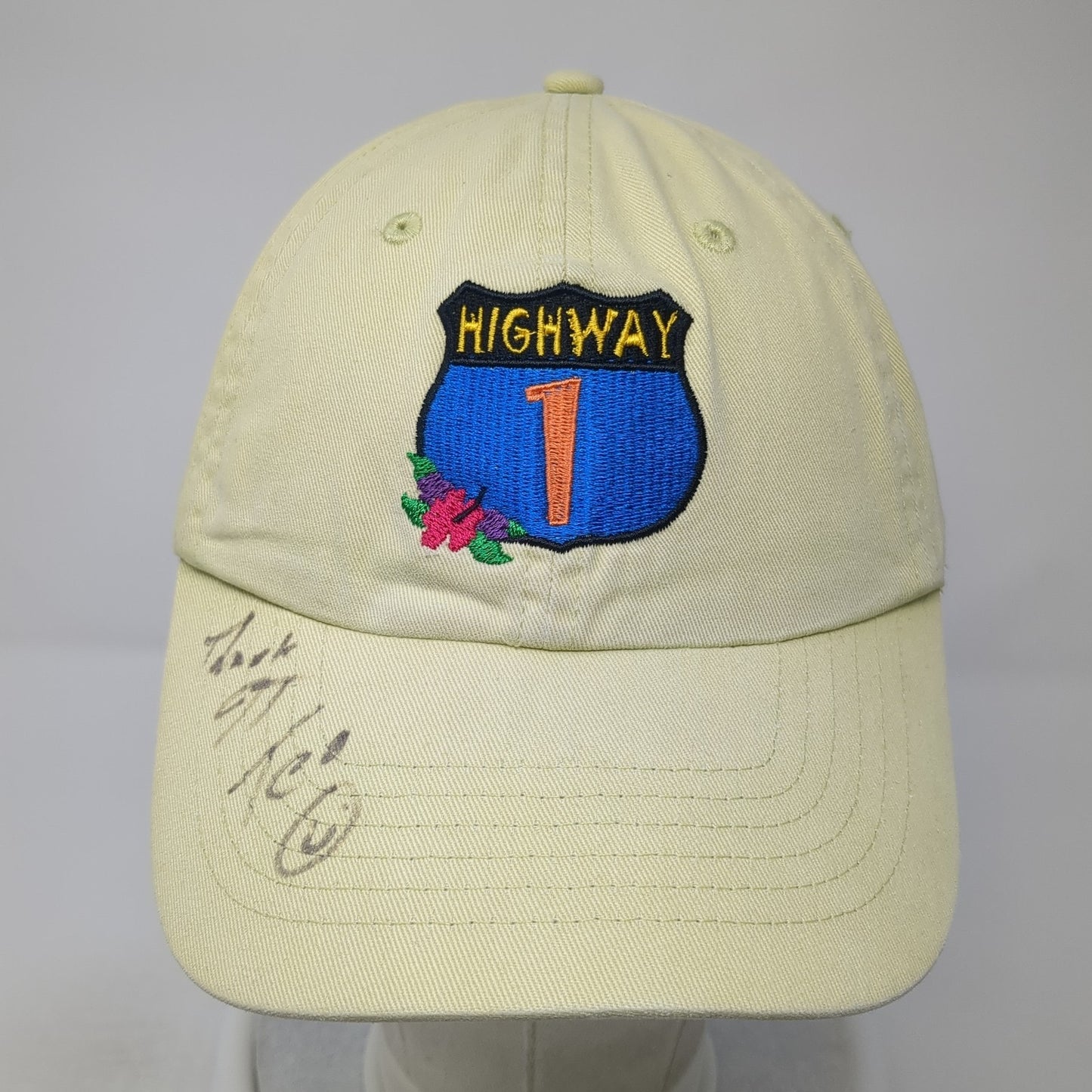 Highway 1 Slideback Hat Green One Size Adjustable Embroidered KC Caps