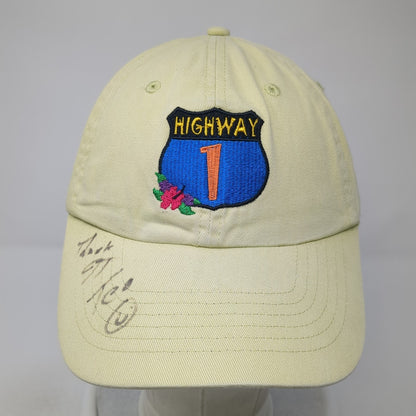 Highway 1 Slideback Hat Green One Size Adjustable Embroidered KC Caps
