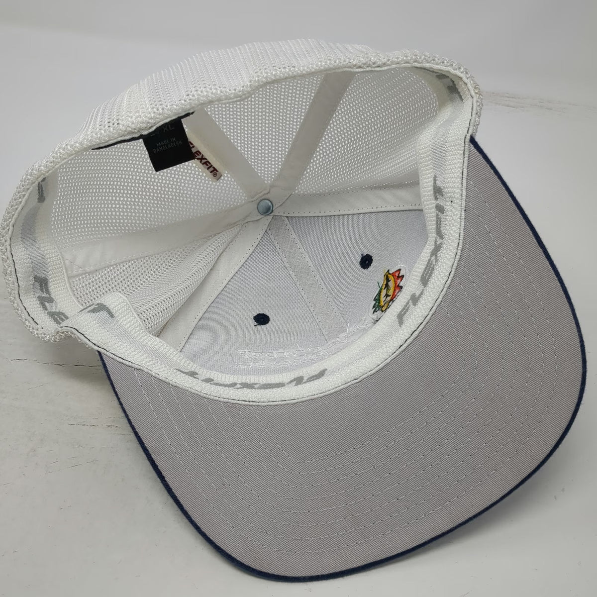 Port Authority Baseball Cap Blue XL Oak Harbor Freight Lines Mesh Flexfit Hat
