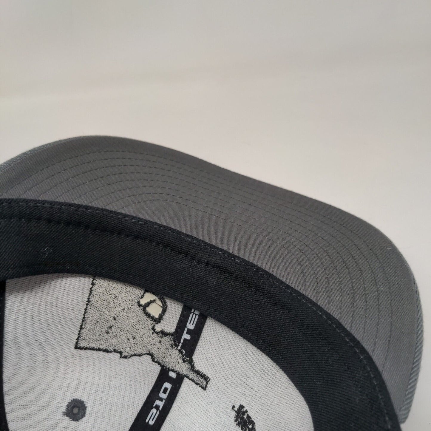 210 Fitted Hat Gray 6 7/8-7 1/4 Gray Embroidered 6 Panel Vent Holes