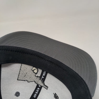 210 Fitted Hat Gray 6 7/8-7 1/4 Gray Embroidered 6 Panel Vent Holes