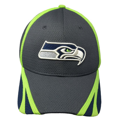 New Era Seattle Seahawks NFL Gray Green Blue White L 39THIRTY Stretch Fit Hat