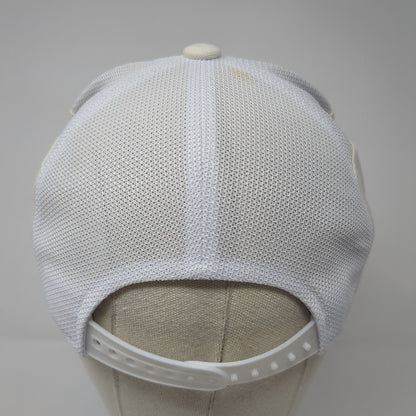 Unbranded Snapback Trucker Hat White Medium Adjustable Mesh Back 6 Panel Rope
