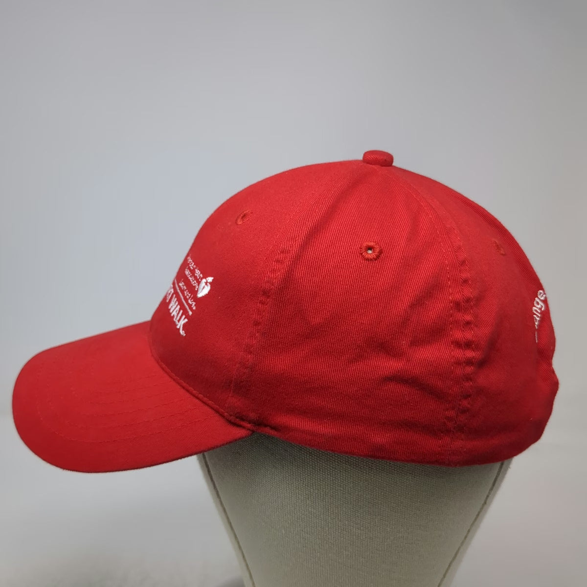 American Heart Association Heart Walk Hat Baseball Cap Red One Size Slideback