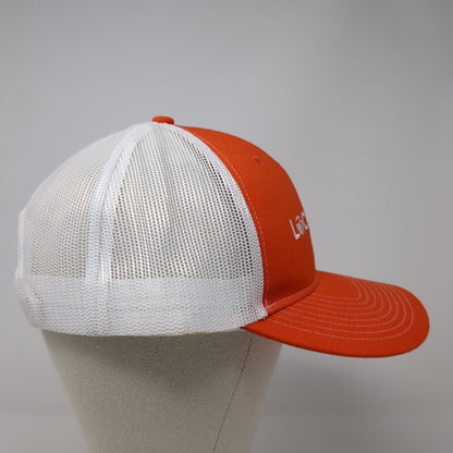 Locusview Snapback Trucker Hat Orange One Size Mesh Back Port Authority